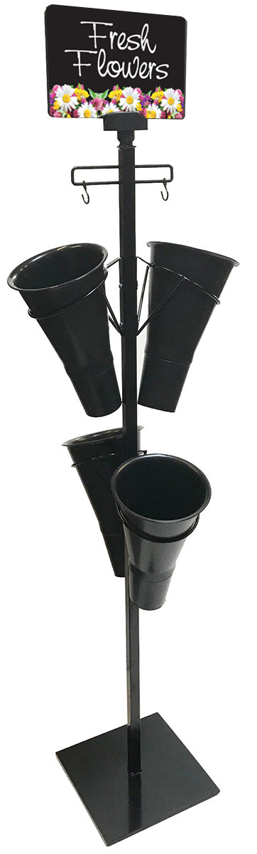 4 Floral Bucket and Bag Holder Display