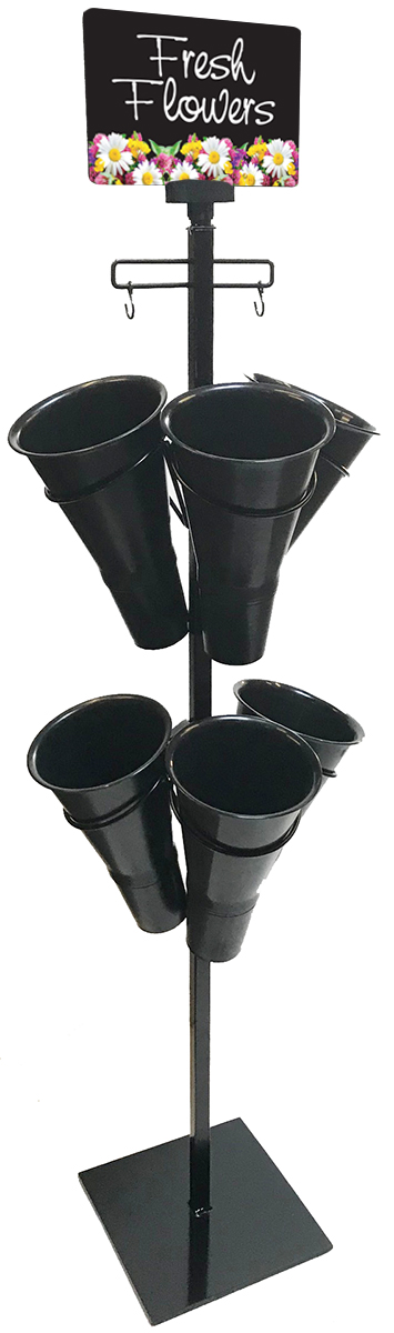 6 Floral Bucket and Bag Holder Display
